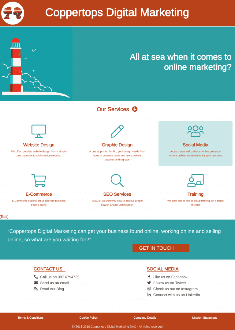 Coppertops Digital Marketing Web Design