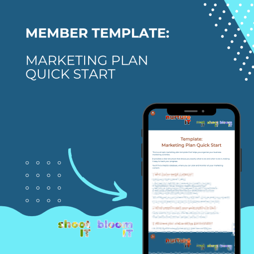 Marketing Plan Quick Plan (Shoot Bloom)