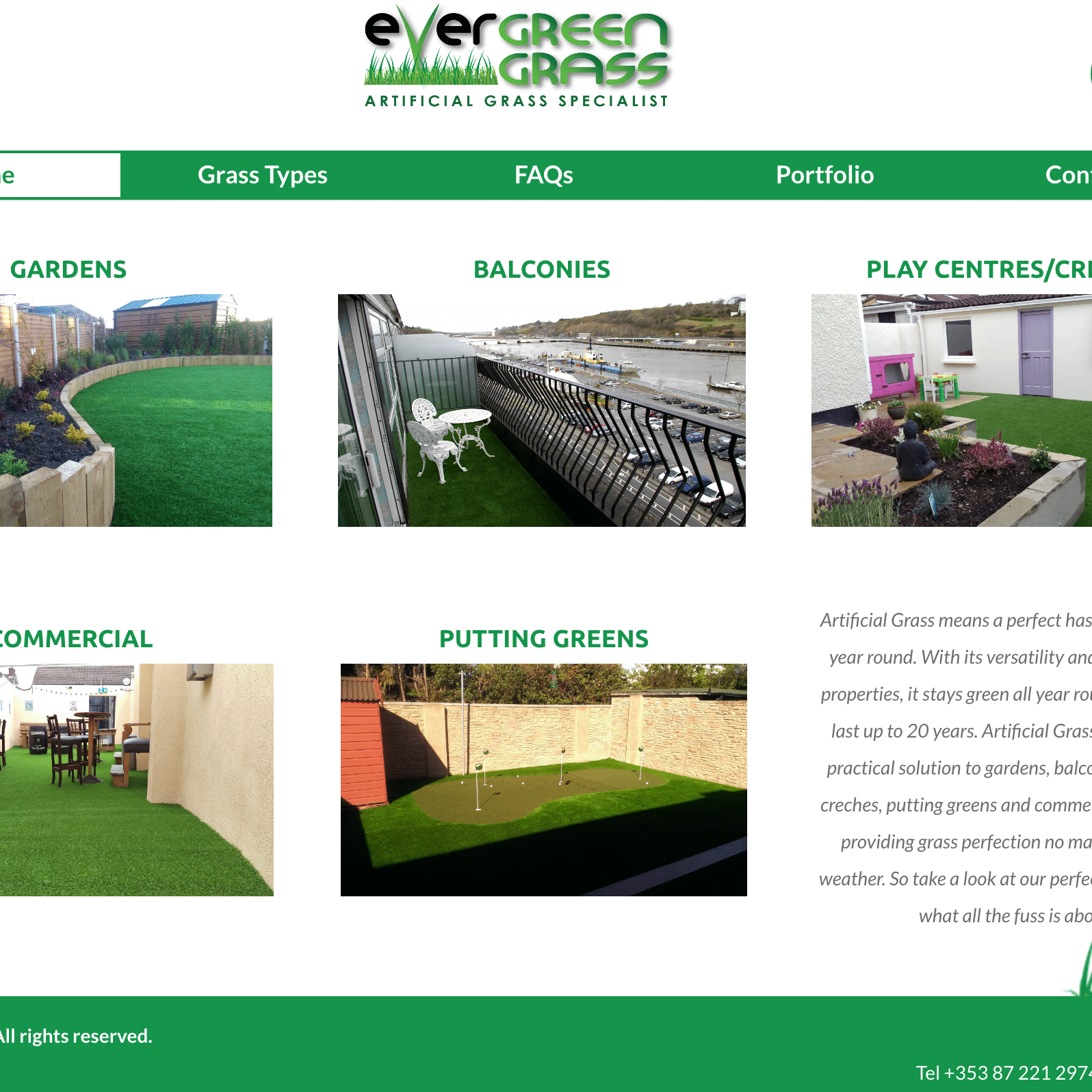 Evergreen Grass Web Design