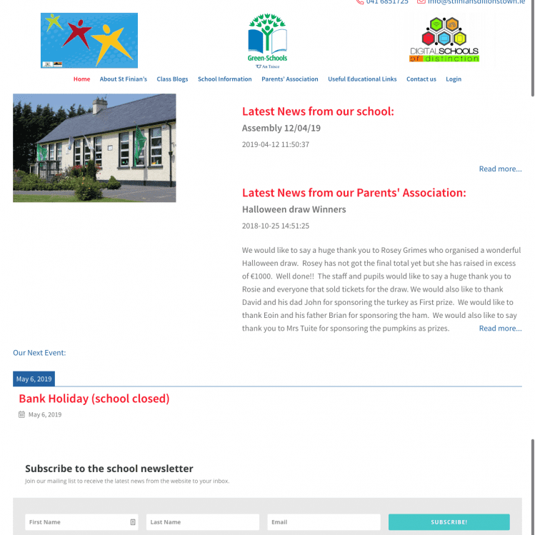 St Finians National School Web Design